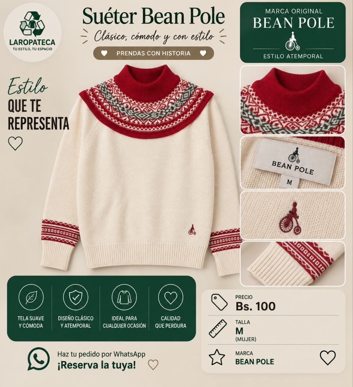 Suéter Bean Pole