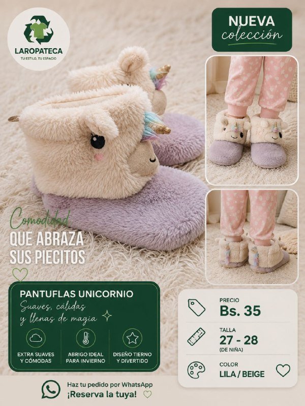 Pantuflas unicornio